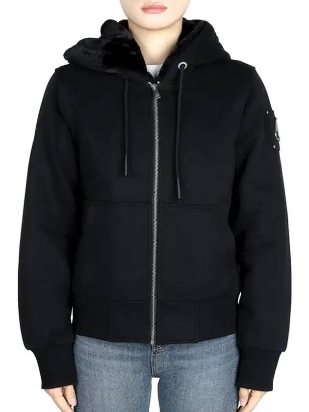 Classic Bunny Zip Up Hoodie Black - MOOSE KNUCKLES - BALAAN 2