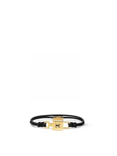 LV Padlock Logo Bracelet Gold Black - LOUIS VUITTON - BALAAN 2