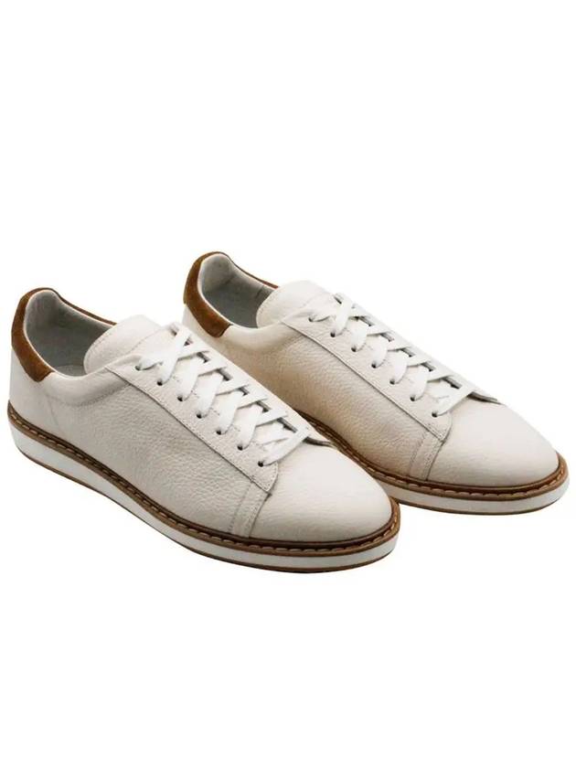 Grained Calfskin Low-Top Sneakers Panama - BRUNELLO CUCINELLI - BALAAN 3