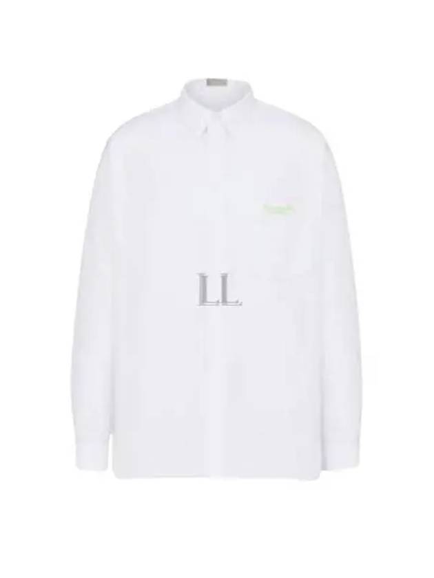 Cotton Long Sleeve Shirt White - DIOR - BALAAN 2