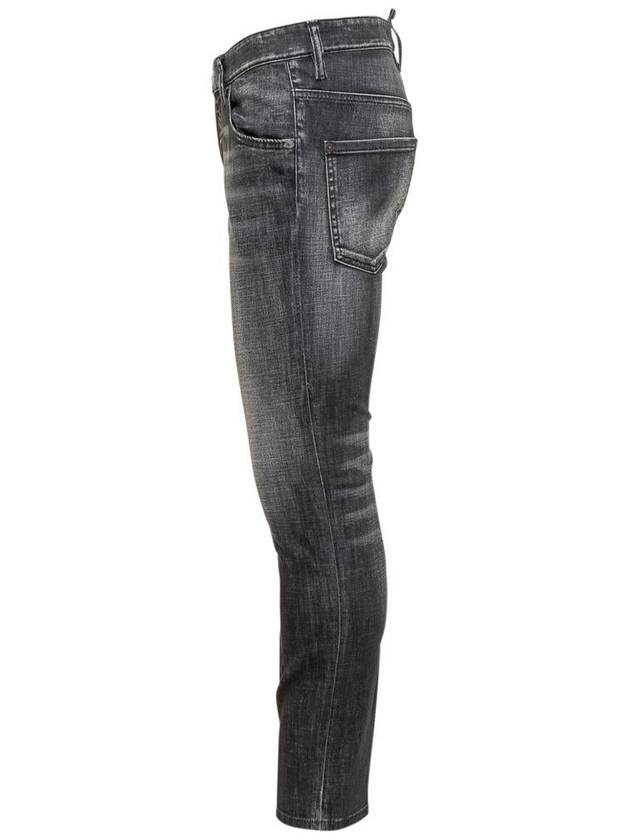 Skater Denim Straight Jeans Black - DSQUARED2 - BALAAN 4