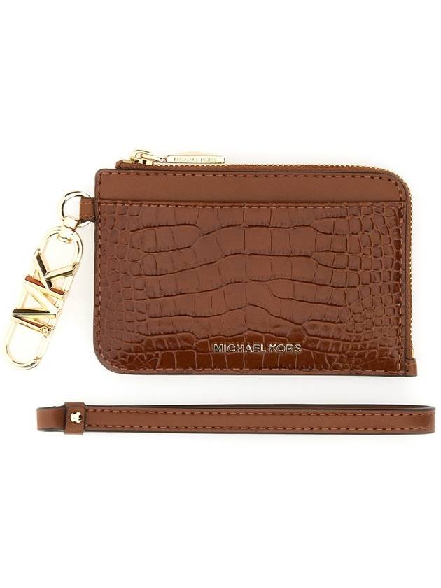 Michael Kors Crocodile Print Leather Card Case - MICHAEL KORS - BALAAN 3