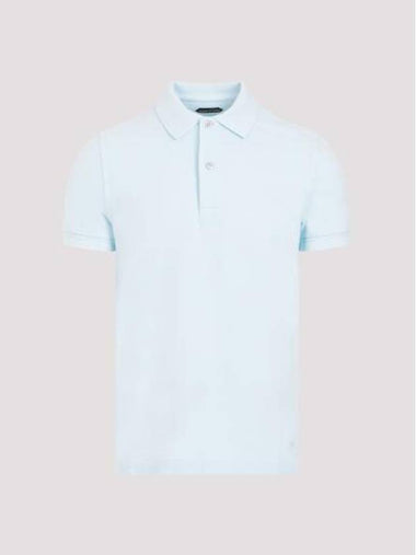 Men's Classic Tennis Short Sleeve Polo Shirt Light Blue - TOM FORD - BALAAN 1