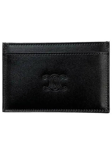 10B703FQ7 Triope Logo Satin Calfskin Card Wallet 1031500 - CELINE - BALAAN 1