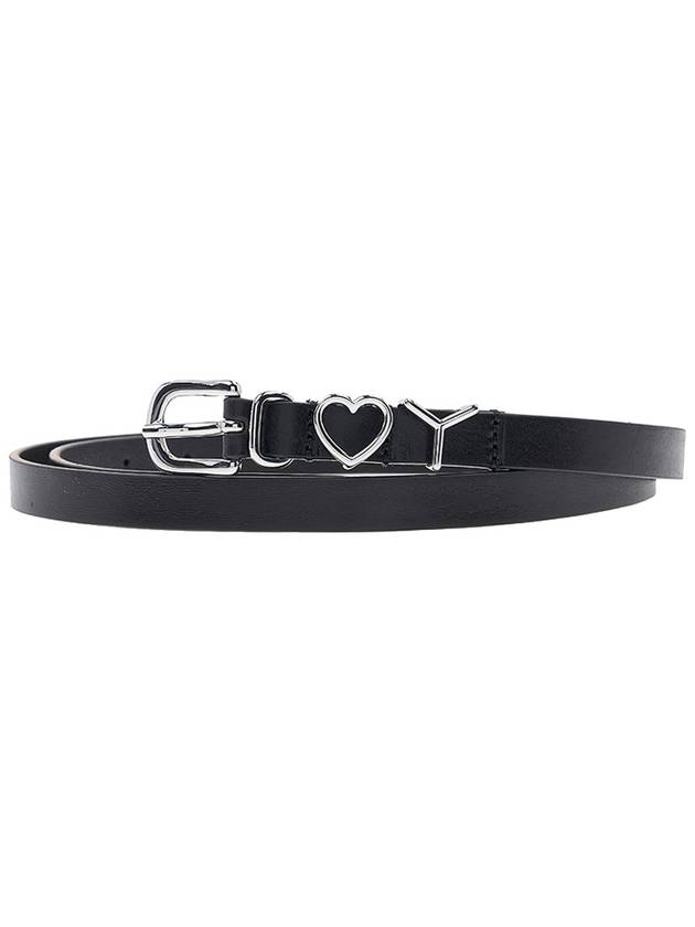 Y Project Y Love Buckle Leather Belt BELT11CS24 BLACK SILVER - Y/PROJECT - BALAAN 1