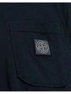 Fissato Treatment Organic Cotton Short Sleeve T-Shirt Navy - STONE ISLAND - BALAAN 3