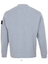 Compass Badge Crew Neck Ribbed Cotton Knit Top Sky Blue - STONE ISLAND - BALAAN 4