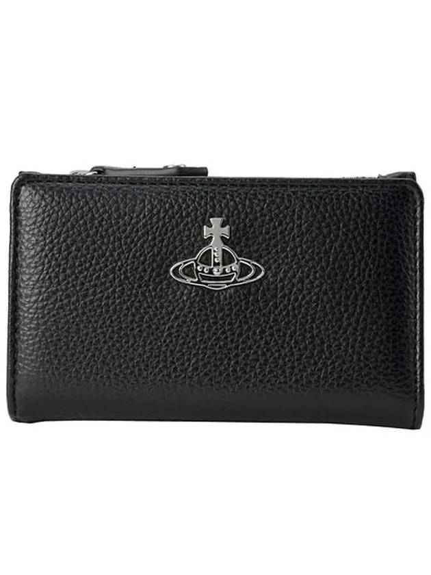 Slim Flat Card Wallet Black - VIVIENNE WESTWOOD - BALAAN 3