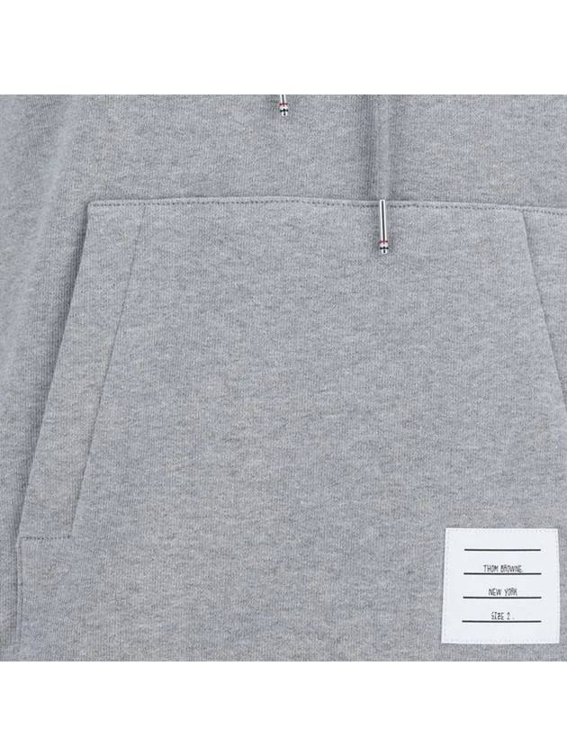 Men's Center Back Stripe Logo Patch Hoodie Grey - THOM BROWNE - BALAAN 4