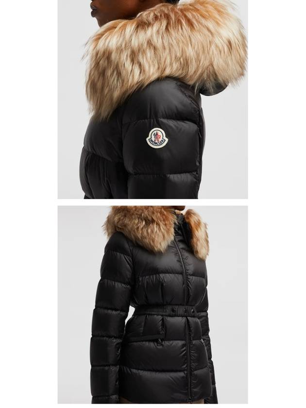 BOED logo patch quilting fur hood padding black women s 1A00095 595FE 99M TSSW - MONCLER - BALAAN 5