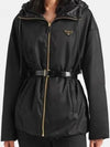 Re-Nylon Hooded Jacket Black - PRADA - BALAAN 2