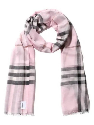 Checked Wool Silk Scarf - BURBERRY - BALAAN 1