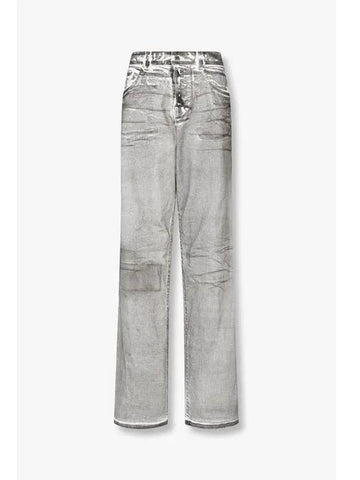 Women s printed wide Eros jeans dark gray - DSQUARED2 - BALAAN 1