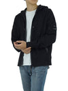 Diagonal Raised Fleece Hooded Jacket Black - CP COMPANY - BALAAN 5