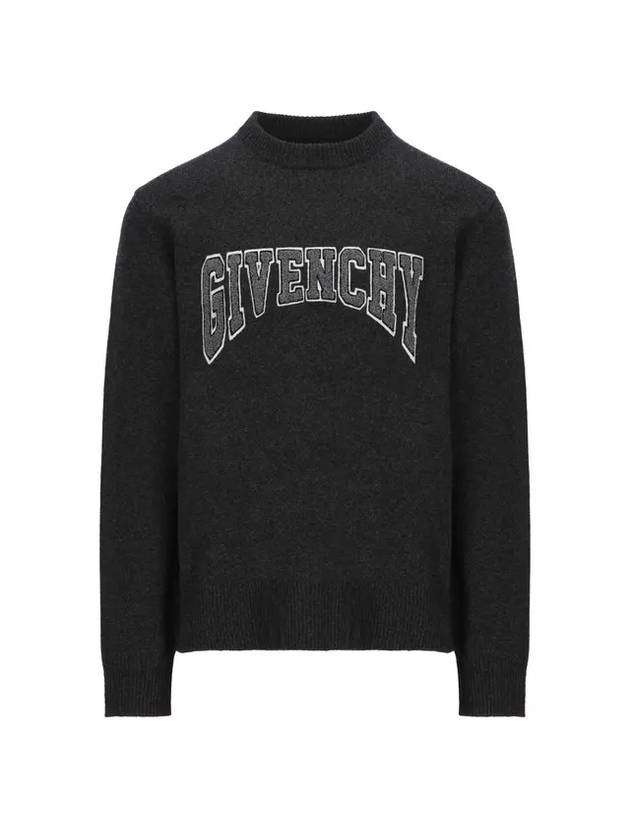 College Embroidered Logo Knit Top Black - GIVENCHY - BALAAN 1