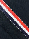 RWB Striped Selvedge Panel Super 120S Twill Tie Navy - THOM BROWNE - BALAAN 2