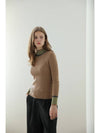 Kaisienne color block half neck polar knit camel - CAHIERS - BALAAN 8