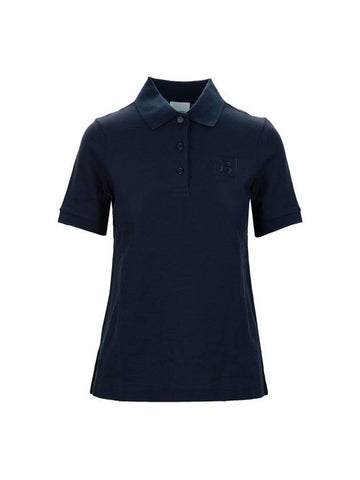 Box Logo Polo Shirt Navy - BURBERRY - BALAAN 1