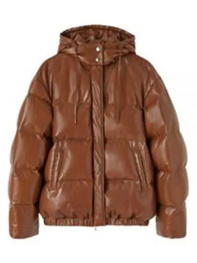 Drawstring Hood Goose Down Jacket Padded Brown - JIL SANDER - BALAAN 2