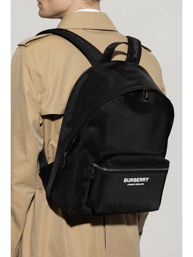 Logo Print Nylon Backpack Black - BURBERRY - BALAAN 3