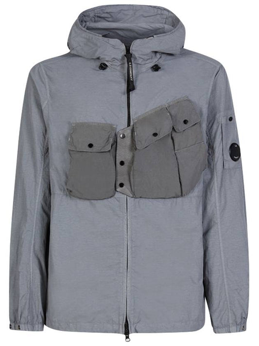 Flatt Nylon Garment Dyeing Hooded Jacket Griffin Grey - CP COMPANY - BALAAN 1