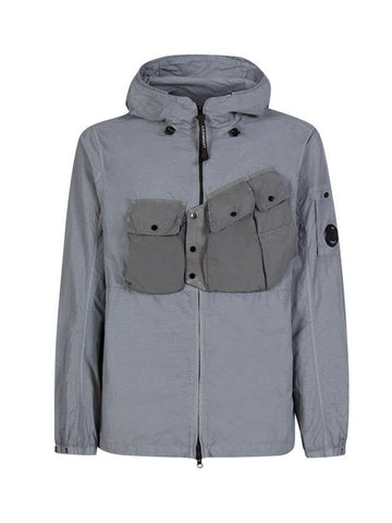 Flatt Nylon Garment Dyeing Hooded Jacket Griffin Grey - CP COMPANY - BALAAN 1