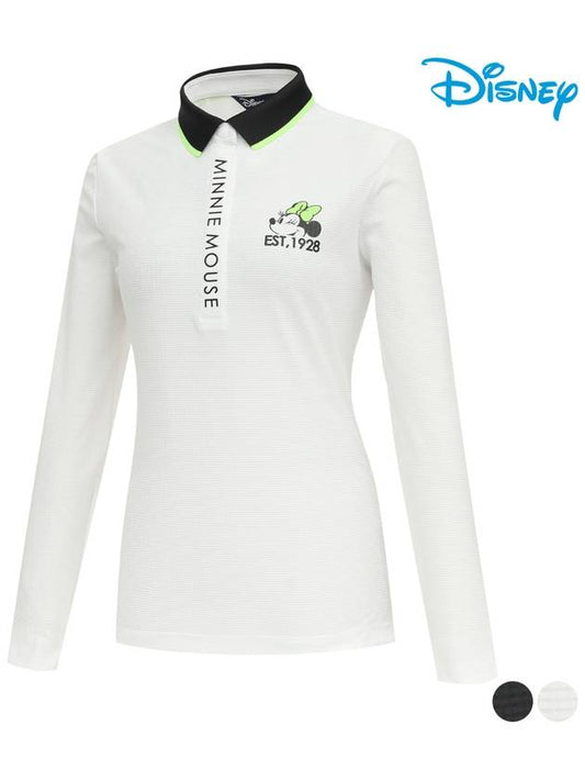 Disney Lettering Point Character Long Sleeve Collar T-Shirt DO1LTS001 - DISNEY GOLF - BALAAN 1