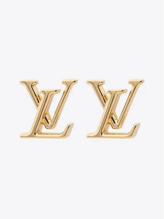 LV Iconic Logo Earrings Gold - LOUIS VUITTON - BALAAN 4