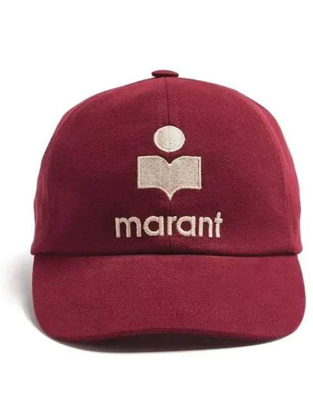 Tyron Logo Cotton Ball Cap Red - ISABEL MARANT - BALAAN 3