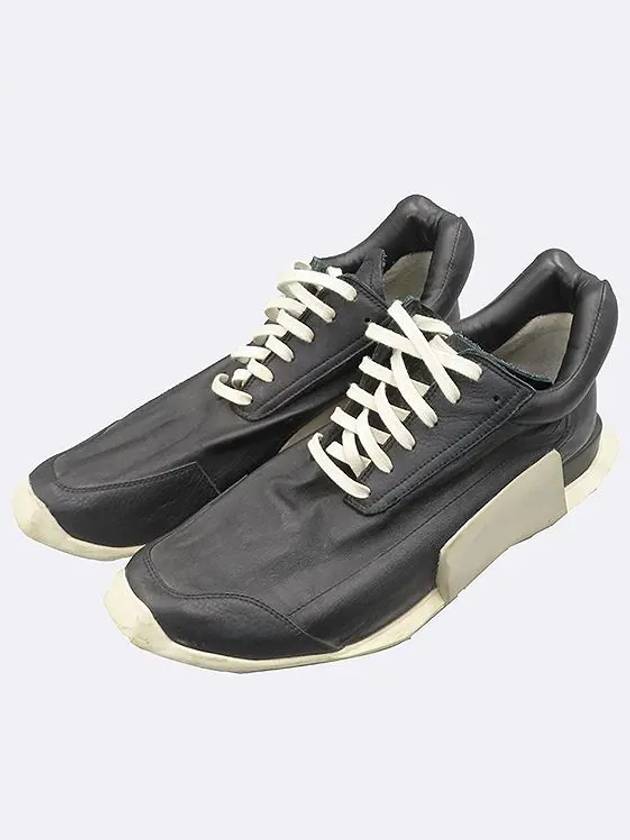 Adidas collaboration black color leather men s boost sneakers 285 - RICK OWENS - BALAAN 4