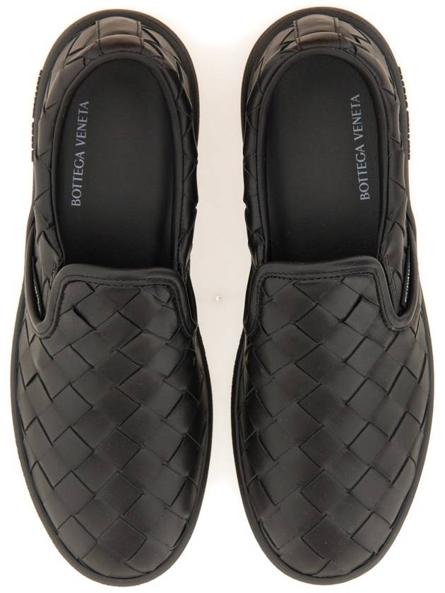 Sawyer Intrecciato Calfskin Slip-Ons Black - BOTTEGA VENETA - BALAAN 7