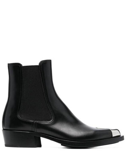 Metal Toe Cap Middle Boots Black - ALEXANDER MCQUEEN - BALAAN 2