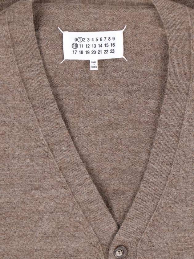 Four stitch V neck cardigan beige - MAISON MARGIELA - BALAAN 5