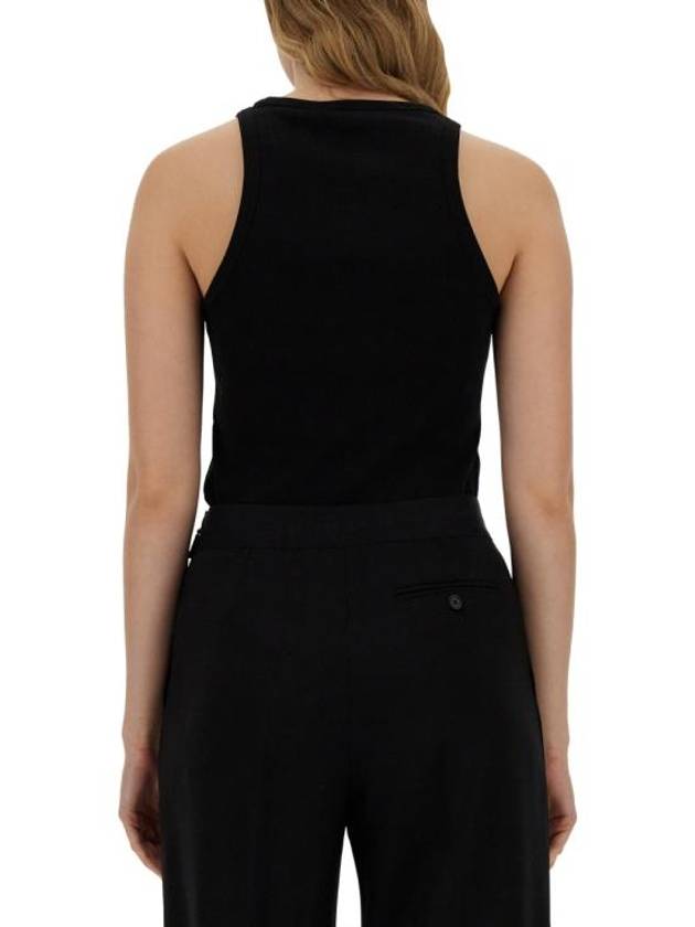 Embroidered Logo Sleeveless Black - MSGM - BALAAN 4