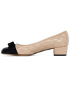 Vara Quilted Pumps Beige - SALVATORE FERRAGAMO - BALAAN 3