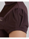 Golf Wear Heart Neck See-Through Short Sleeve T-Shirt Brown - J JANE - BALAAN 5