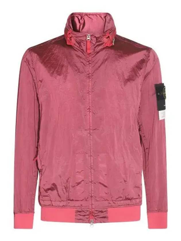 Men's Logo Patch Nylon Metal Zip-up Jacket Red - STONE ISLAND - BALAAN 2