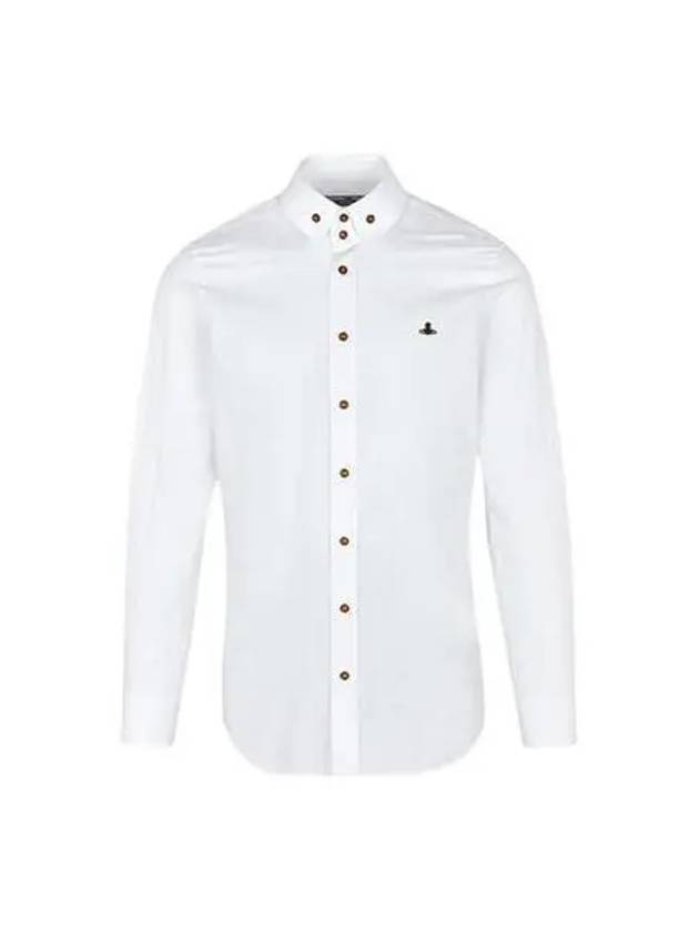 ORB logo two button long sleeve shirt white 24010005 W009Q - VIVIENNE WESTWOOD - BALAAN 1