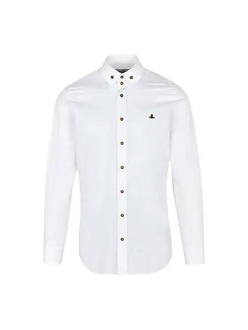 ORB logo two button long sleeve shirt white 24010005 W009Q - VIVIENNE WESTWOOD - BALAAN 1