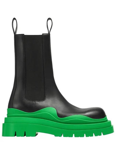 Tire Chelsea Boots Black Green - BOTTEGA VENETA - BALAAN 1