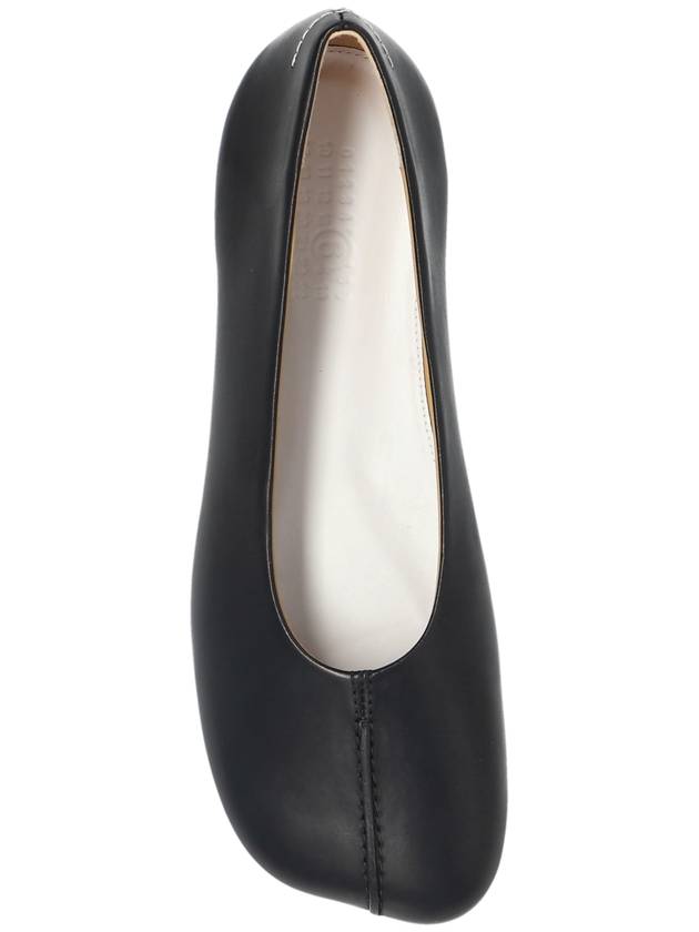 MM6 Maison Margiela Leather Ballerinas, Women's, Black - MAISON MARGIELA - BALAAN 6