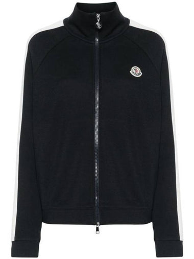 Piquet Zip-Up Jacket Navy - MONCLER - BALAAN 1