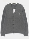 cardigan NM00501KT1093 H131 MEDIUM GRAY MELANGE - MAISON KITSUNE - BALAAN 4