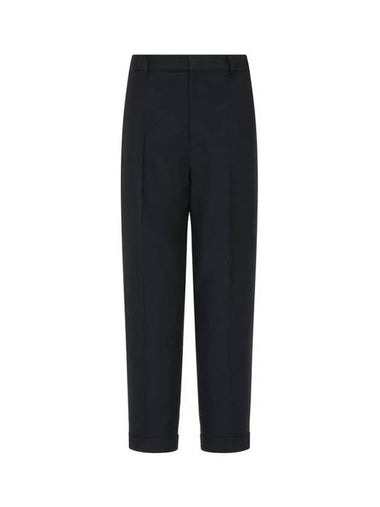 Yohji Yamamoto REGULATION Women s Hidden Hook Roll Up Shooting Pants Black - YOHJI YAMAMOTO - BALAAN 1