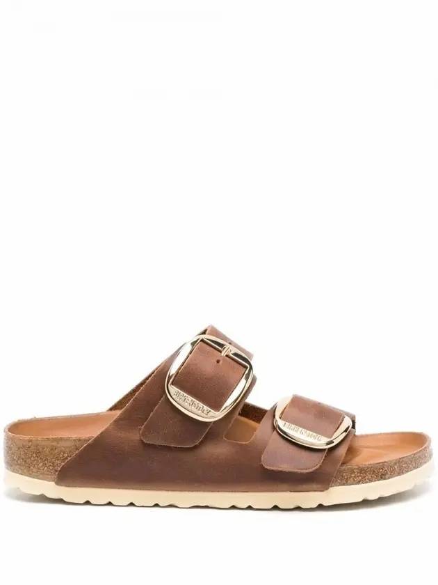 Arizona Big Buckle Slippers Cognac - BIRKENSTOCK - BALAAN 1