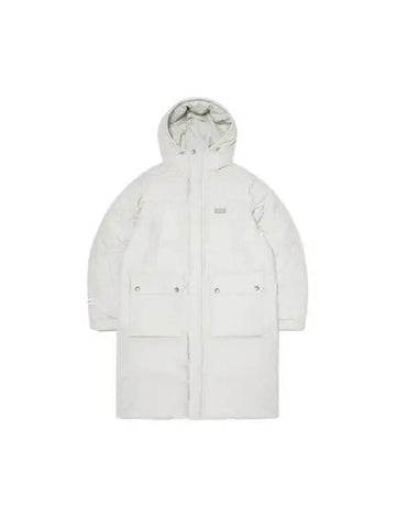 KODAK Apparel Essential Long Stand Neck Down Jacket IVORY - KODO - BALAAN 1