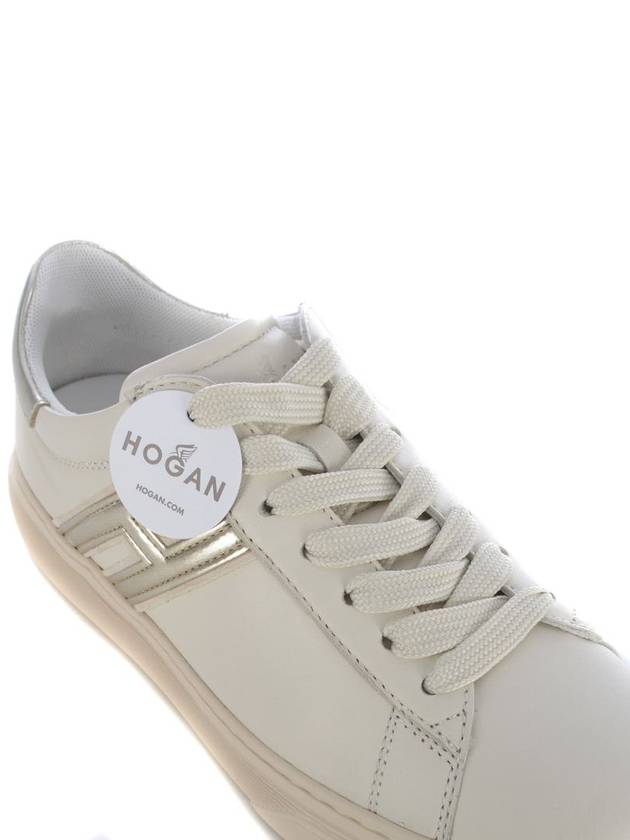 H365 H logo gold low-top sneakers ivory - HOGAN - BALAAN 4