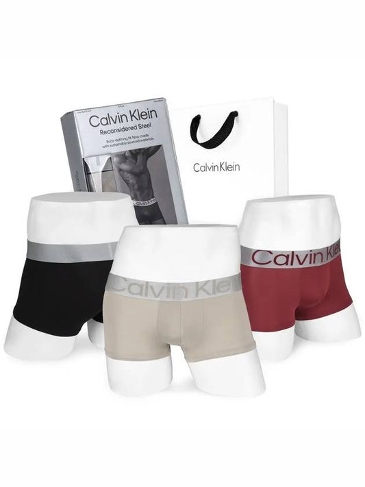 Underwear men's steel band drawstring set of 3 NB3074 - CALVIN KLEIN - BALAAN 1