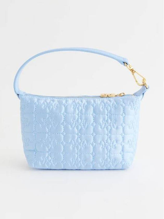 Small butterfly pouch satin bag blue - GANNI - BALAAN 1