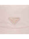 Re-Nylon Triangle Logo Bucket Hat Alabaster Pink - PRADA - BALAAN 7